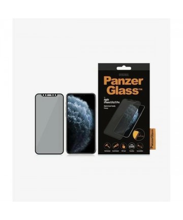 PanzerGlass E2E Super+ privacy tempered glass for iPhone X / XS / 11 Pro - with black frame