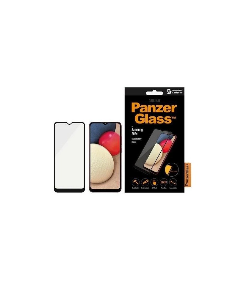 PanzerGlass E2E Super+ antibacterial tempered glass for Samsung Galaxy A02s - with black frame