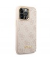 Guess 4G Vintage Gold Logo case for iPhone 14 Pro - pink