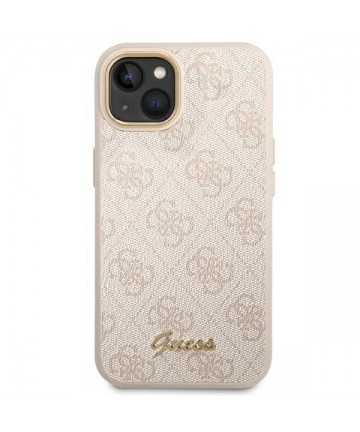 Guess 4G Vintage Gold Logo case for iPhone 14 - pink