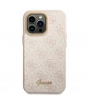 Guess 4G Vintage Gold Logo case for iPhone 14 Pro Max - pink