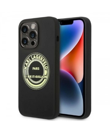 Karl Lagerfeld Silicone RSG case for iPhone 14 Pro - black