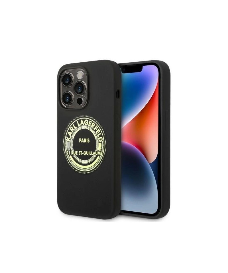 Karl Lagerfeld Silicone RSG case for iPhone 14 Pro - black