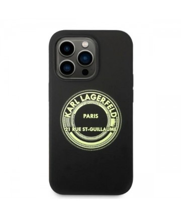 Karl Lagerfeld Silicone RSG case for iPhone 14 Pro - black