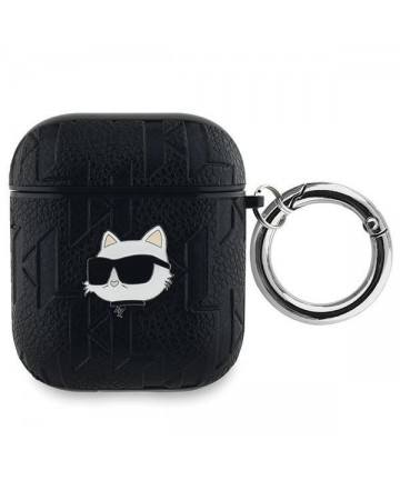 Karl Lagerfeld Monogram Choupette Head case for AirPods 1 / 2 - black
