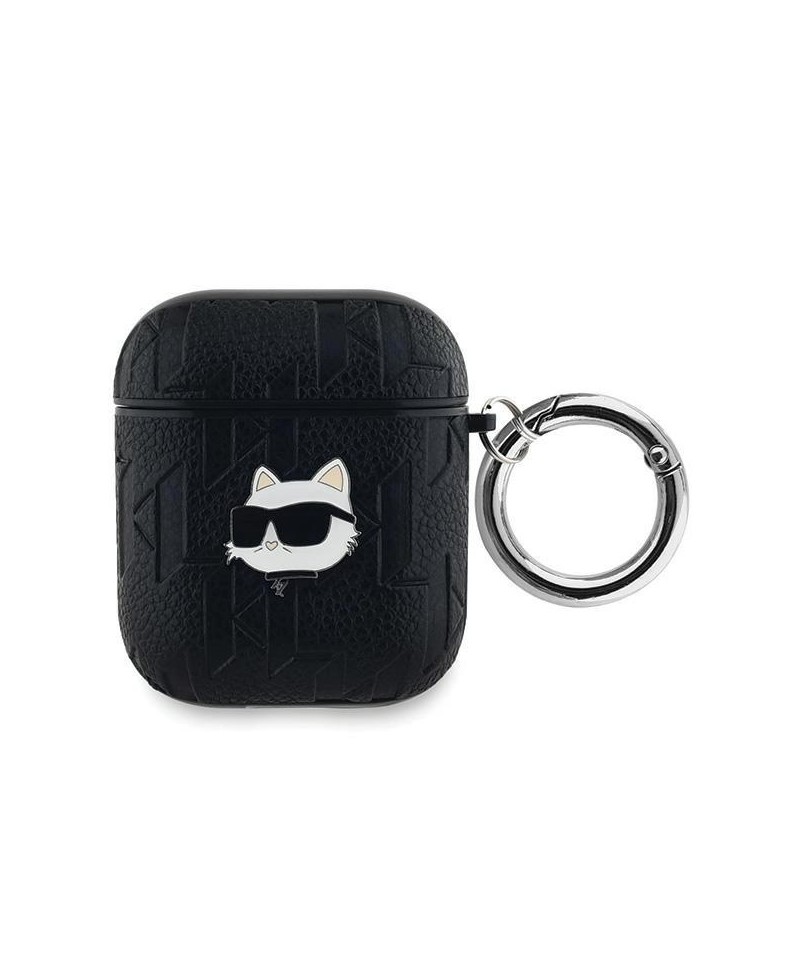 Karl Lagerfeld Monogram Choupette Head case for AirPods 1 / 2 - black