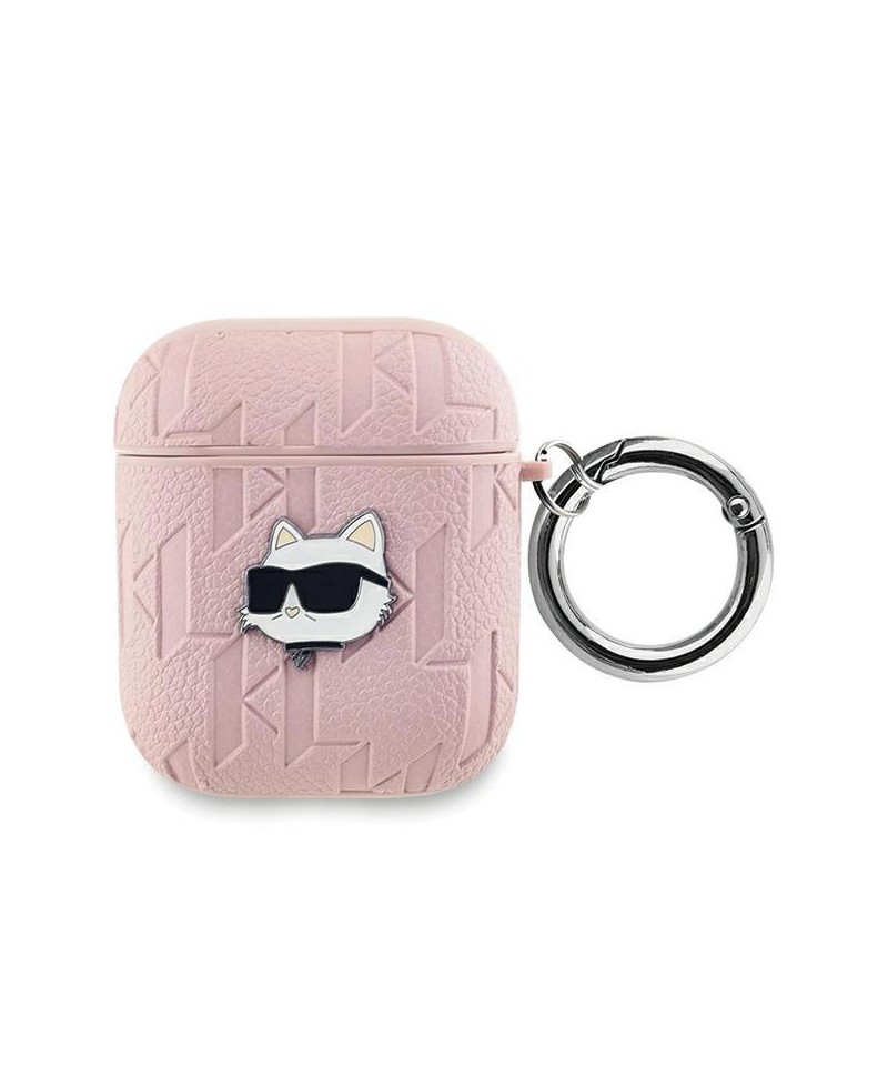 Karl Lagerfeld Monogram Choupette Head case for AirPods 1 / 2 - pink