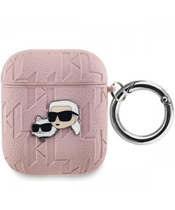 Karl Lagerfeld Monogram Karl & Choupette Head case for AirPods 1 / 2 - pink