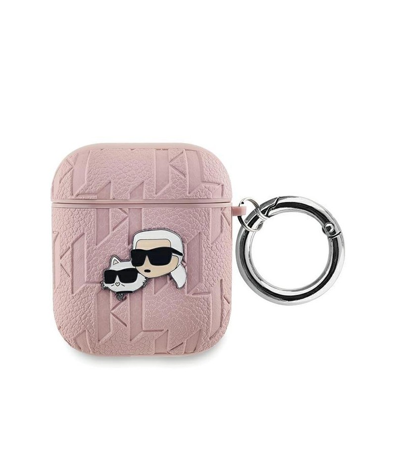 Karl Lagerfeld Monogram Karl & Choupette Head case for AirPods 1 / 2 - pink