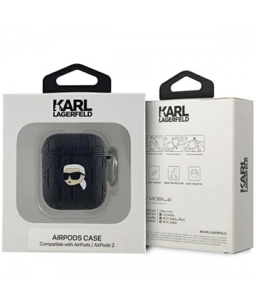 Karl Lagerfeld Monogram Karl Head case for AirPods 1 / 2 - black