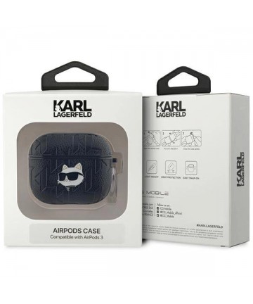 Karl Lagerfeld Monogram Choupette Head case for AirPods 3 - black