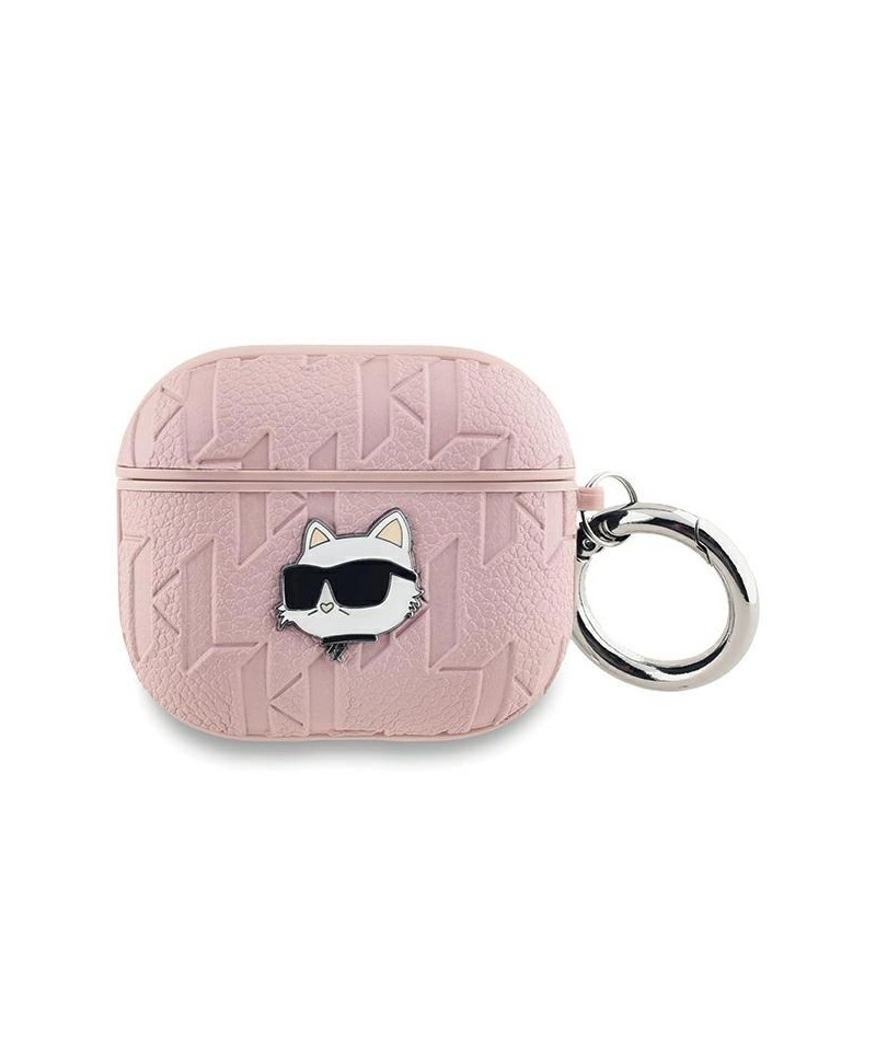 Karl Lagerfeld Monogram Choupette Head case for AirPods 3 - pink
