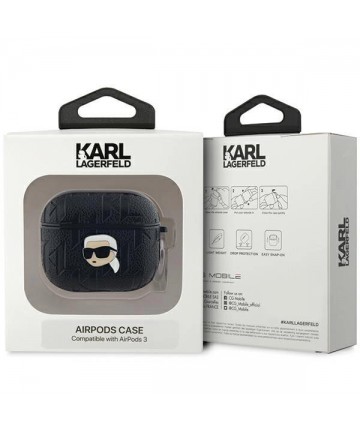 Karl Lagerfeld Monogram Karl Head case for AirPods 3 - black