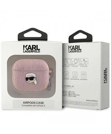 Karl Lagerfeld Monogram Karl Head case for AirPods 3 - pink