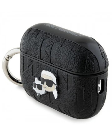 Karl Lagerfeld Monogram Karl & Choupette Head Case for AirPods Pro 2 - Black