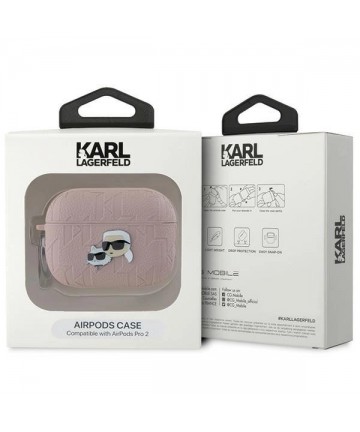 Karl Lagerfeld Monogram Karl & Choupette Head case for AirPods Pro 2 - pink