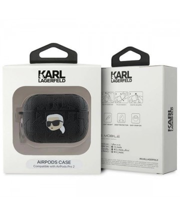 Karl Lagerfeld Monogram Karl Head case for AirPods Pro 2 - black