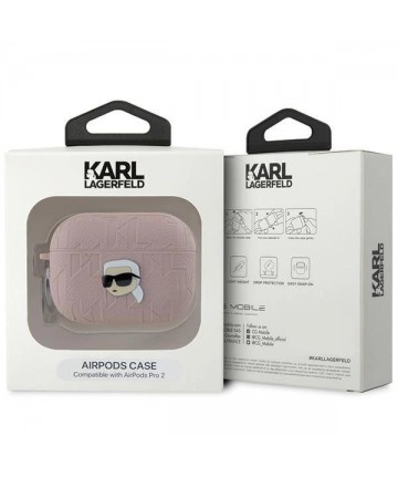 Karl Lagerfeld Monogram Karl Head case for AirPods Pro 2 - pink