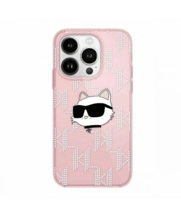 Karl Lagerfeld IML Choupette Head & Monogram case for iPhone 13 Pro Max - pink