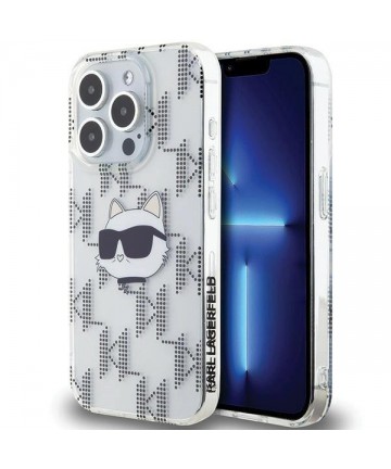 Karl Lagerfeld IML Choupette Head & Monogram case for iPhone 15 Pro - transparent
