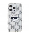 Karl Lagerfeld IML Choupette Head & Monogram case for iPhone 15 Pro - transparent