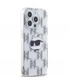Karl Lagerfeld IML Choupette Head & Monogram case for iPhone 15 Pro - transparent
