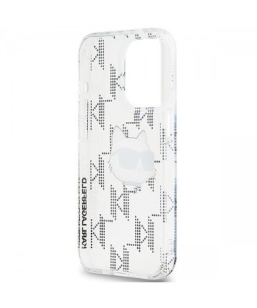 Karl Lagerfeld IML Choupette Head & Monogram case for iPhone 15 Pro - transparent