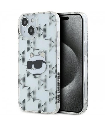 Karl Lagerfeld IML Choupette Head & Monogram case for iPhone 15 / 14 / 13 - transparent