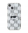 Karl Lagerfeld IML Choupette Head & Monogram case for iPhone 15 / 14 / 13 - transparent