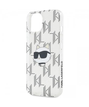 Karl Lagerfeld IML Choupette Head & Monogram case for iPhone 15 / 14 / 13 - transparent