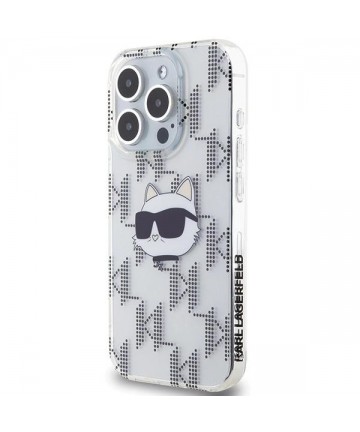 Karl Lagerfeld IML Choupette Head & Monogram case for iPhone 15 Pro Max - transparent
