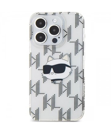 Karl Lagerfeld IML Choupette Head & Monogram case for iPhone 15 Pro Max - transparent