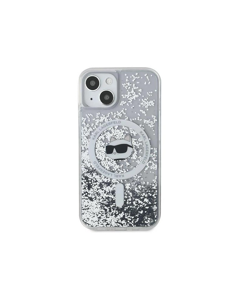 Karl Lagerfeld Liquid Glitter Choupette Head MagSafe Case for iPhone 11 / Xr - Transparent