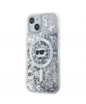 Karl Lagerfeld Liquid Glitter Choupette Head MagSafe case for iPhone 13 - transparent
