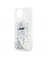 Karl Lagerfeld Liquid Glitter Choupette Head MagSafe case for iPhone 14 / 15 / 13 - transparent