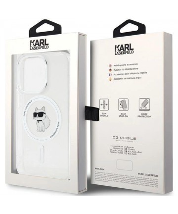 Karl Lagerfeld IML Choupette MagSafe case for iPhone 14 Pro Max - transparent
