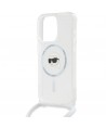 Karl Lagerfeld Crossbody IML Karl Head MagSafe case for iPhone 15 Pro - transparent