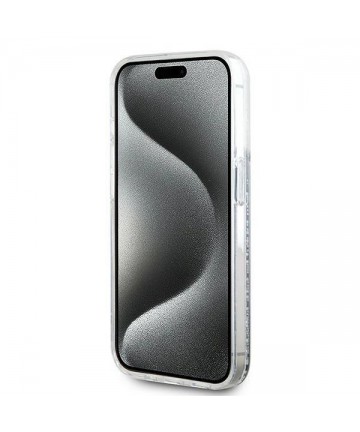Karl Lagerfeld Liquid Glitter Choupette Head MagSafe case for iPhone 15 Pro - transparent