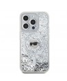Karl Lagerfeld Liquid Glitter Karl Head MagSafe case for iPhone 15 Pro - transparent