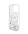 Karl Lagerfeld Liquid Glitter Karl Head MagSafe case for iPhone 15 Pro - transparent