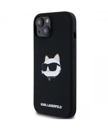 Karl Lagerfeld Silicone Choupette Head MagSafe Case for iPhone 15 Plus / 14 Plus - Black