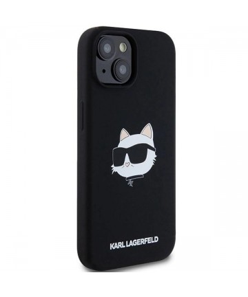 Karl Lagerfeld Silicone Choupette Head MagSafe Case for iPhone 15 Plus / 14 Plus - Black