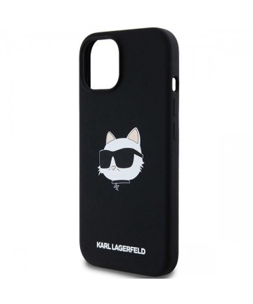 Karl Lagerfeld Silicone Choupette Head MagSafe Case for iPhone 15 Plus / 14 Plus - Black