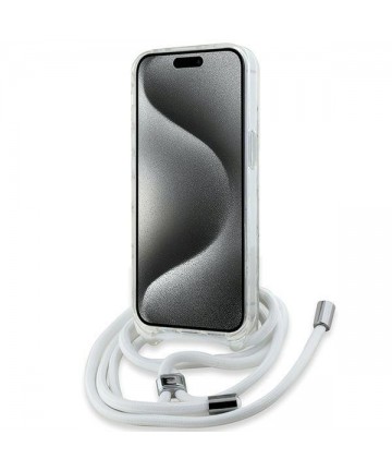 Karl Lagerfeld IML Crossbody Monogram Karl & Choupette Head MagSafe Case for iPhone 15 / 14 / 13 - Transparent