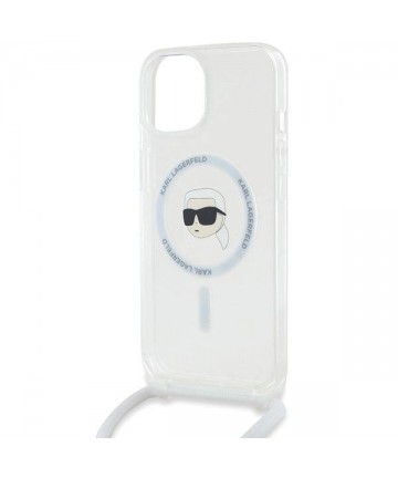 Karl Lagerfeld Crossbody IML Karl Head MagSafe case for iPhone 15 / 14 / 13 - transparent