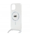 Karl Lagerfeld Crossbody IML Karl Head MagSafe case for iPhone 15 / 14 / 13 - transparent