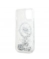 Karl Lagerfeld Liquid Glitter Choupette Head MagSafe case for iPhone 15 / 14 / 13 - transparent