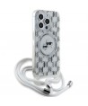 Karl Lagerfeld IML Crossbody Monogram Karl & Choupette Head MagSafe Case for iPhone 15 Pro Max - Transparent