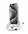 Karl Lagerfeld IML Crossbody Monogram Karl & Choupette Head MagSafe Case for iPhone 15 Pro Max - Transparent