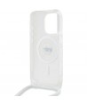 Karl Lagerfeld Crossbody IML Karl Head MagSafe case for iPhone 15 Pro Max - transparent